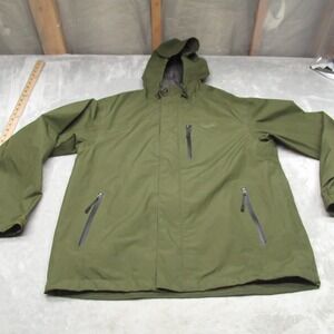 Cabelas Jacket Mens Medium Green Rainy River GORE TEX PacLite Waterproof Travel